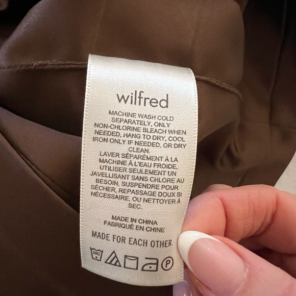 Aritizia Wilfred Shine dress size 6 cocoa bean - Picture 6 of 10